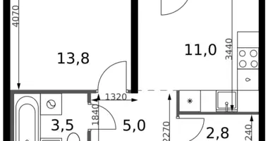 Квартира 1 комната в Ленинский городской округ, Россия