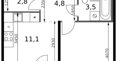 Квартира 1 комната в Ленинский городской округ, Россия