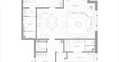 Mieszkanie 2 pokoi w Moskwa, Rosja