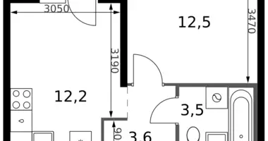 Apartamento 1 habitación en Leninsky District, Rusia