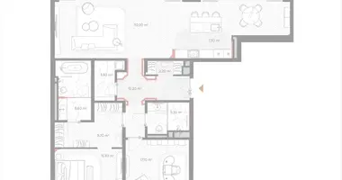 Appartement 2 chambres dans Moscou, Russie