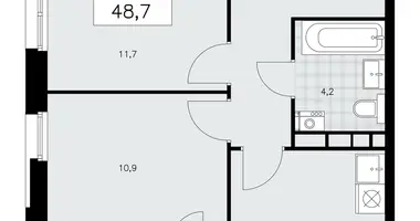 2 room apartment in Kommunarka, Russia