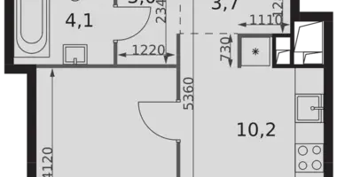 1 room apartment in Moscow, Russia