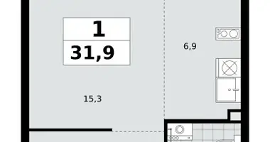 Квартира 1 комната в район Троицк, Россия