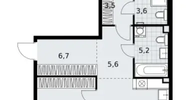 3 room apartment in Kommunarka, Russia