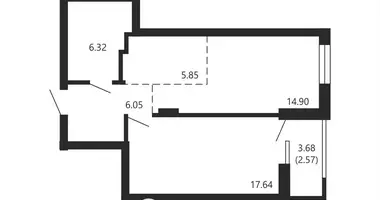 2 bedroom apartment in Minsk, Belarus