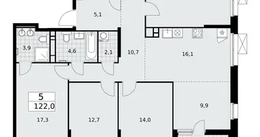 Apartamento 5 habitaciones en Kommunarka, Rusia