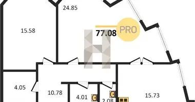 Wohnung 3 zimmer in Moskau, Russland