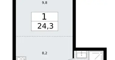 Apartamento 1 habitación en Vnukovo, Rusia