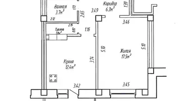 Wohnung 1 zimmer in Minsk, Belarus