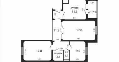 Квартира 3 комнаты в Минск, Беларусь