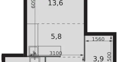 Студия 1 комната в Москва, Россия