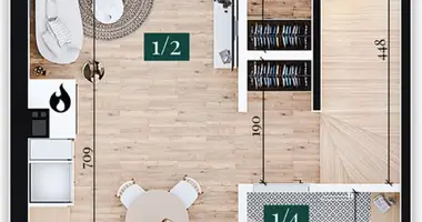 2 room apartment in Klepacze, Poland