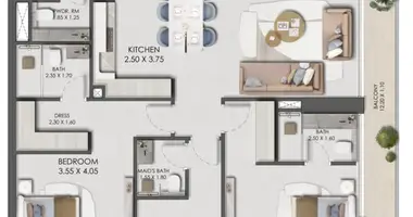 Wohnung 2 Schlafzimmer in Dubai, Vereinigte Arabische Emirate