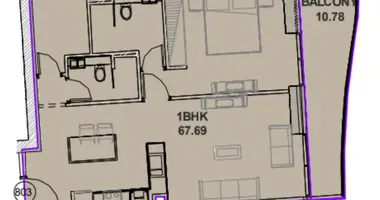 Apartamento 1 habitacion en Dubái, Emiratos Árabes Unidos