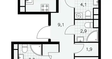 Wohnung 4 zimmer in Moskau, Russland