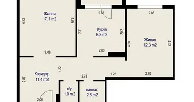 Квартира 2 комнаты в Копище, Беларусь