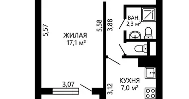 Appartement 1 chambre dans Minsk, Bélarus