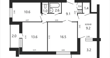 Квартира 3 комнаты в Минск, Беларусь