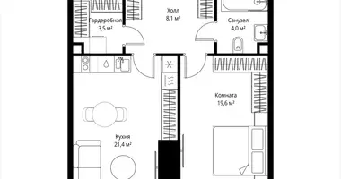 Квартира 1 комната в Москва, Россия