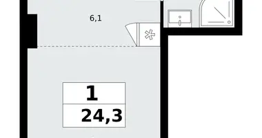 1 room apartment in Kommunarka, Russia