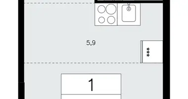 Wohnung 1 zimmer in Kommunarka, Russland