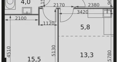 Wohnung 1 zimmer in Moskau, Russland