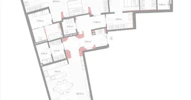 Appartement 2 chambres dans Moscou, Russie