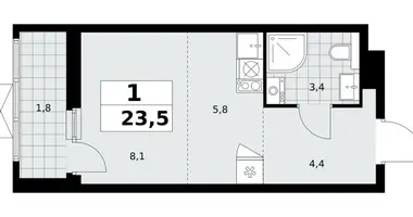 Apartamento 1 habitación en Kommunarka, Rusia