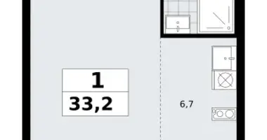 Квартира 1 комната в район Коммунарка, Россия