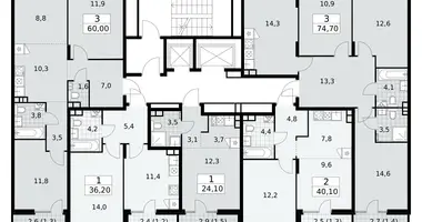 2 room apartment in Troitsk, Russia