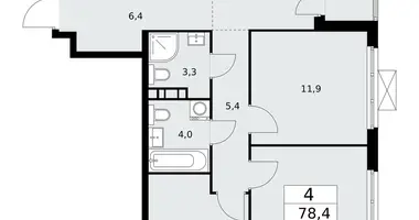 Квартира 4 комнаты в район Коммунарка, Россия