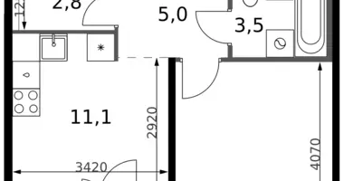 Appartement 1 chambre dans Leninsky District, Russie