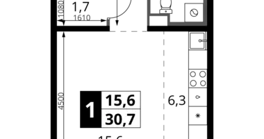 Kawalerka 1 pokój w Leninsky District, Rosja