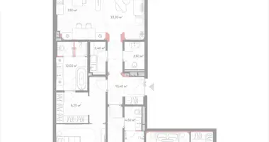 Appartement 2 chambres dans Moscou, Russie