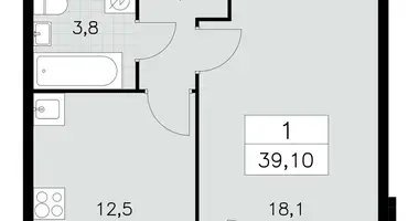 Apartamento 1 habitación en Moscú, Rusia