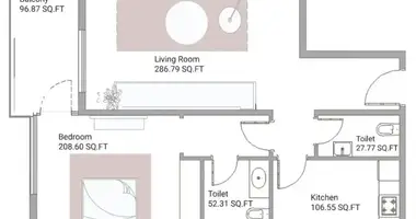 Wohnung 1 Schlafzimmer in Adschman, Vereinigte Arabische Emirate