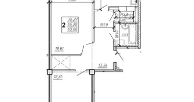 Apartamento 2 habitaciones en Maguilov, Belarús