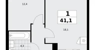 Mieszkanie 1 pokój w Kommunarka, Rosja