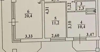 Appartement 2 chambres dans Odessa, Ukraine