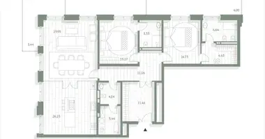 Квартира 2 комнаты в Москва, Россия