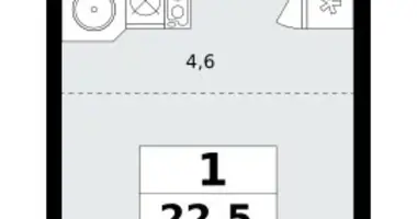 Apartamento 1 habitación en Kommunarka, Rusia