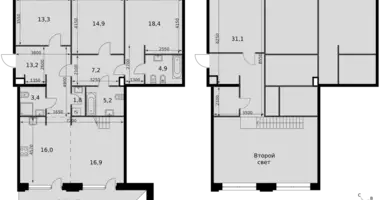 Appartement 4 chambres dans Moscou, Russie