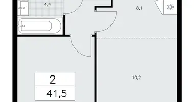 Wohnung 2 zimmer in Kommunarka, Russland