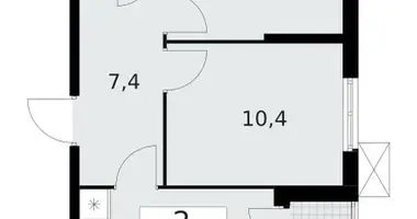 Apartamento 2 habitaciones en Krasnoye Selo, Rusia
