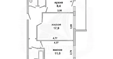 Wohnung 2 zimmer in Muchaviecki sielski Saviet, Belarus