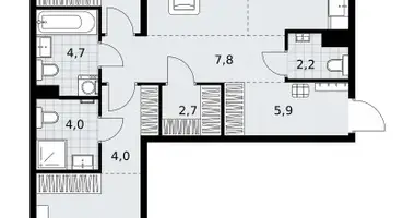 Appartement 3 chambres dans Kommunarka, Russie