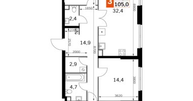Apartamento 4 habitaciones en Moscú, Rusia