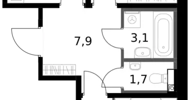 Mieszkanie 2 pokoi w Leninsky District, Rosja