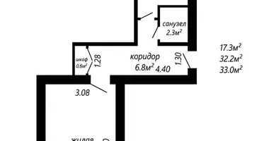1 bedroom apartment in Minsk, Belarus